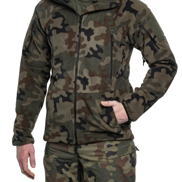 Флісова кофта Helikon Patriot MK2 Hybrid Fleece - PL Woodland
