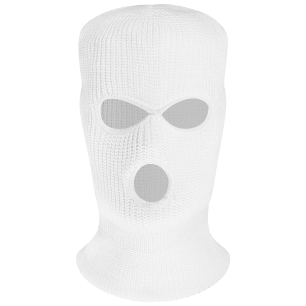Балаклава Mil-Tec зимова з 3 отворами - White