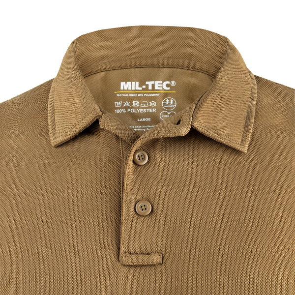 Футболка поло Mil-Tec Tactical Quickdry - Coyote