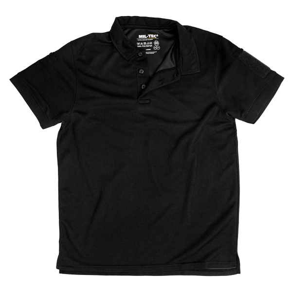Футболка поло Mil-Tec Tactical Quickdry - Black