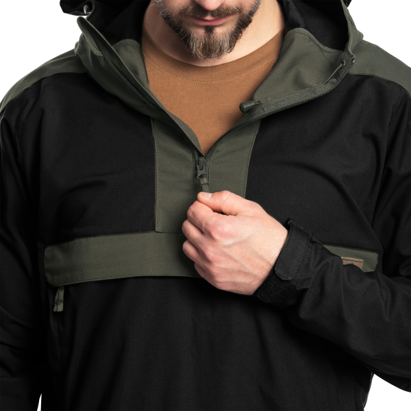 Куртка Helikon Woodsman Anorak - Black/Taiga Green