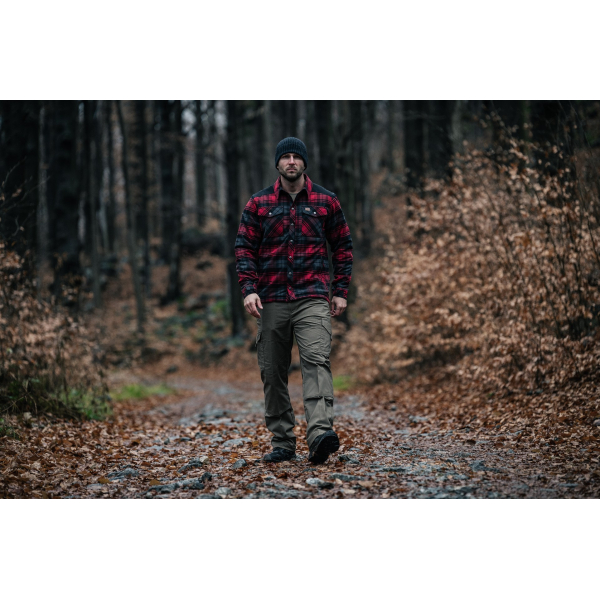 Сорочка Helikon Winter Warden Long Sleeve - Slate Crimson Plaid