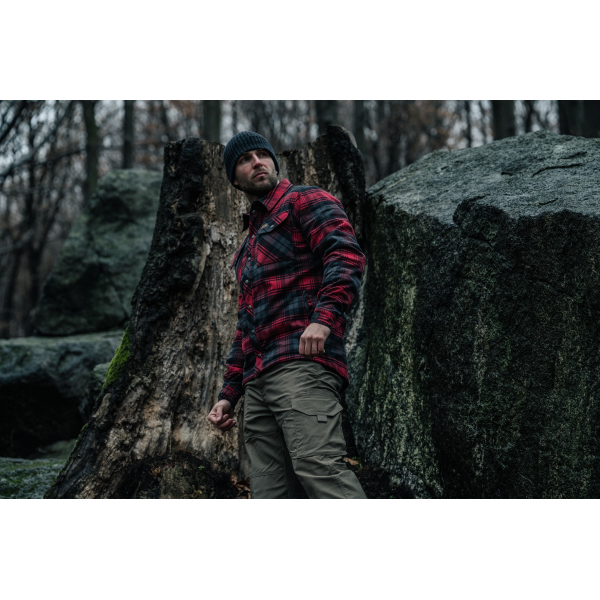Сорочка Helikon Winter Warden Long Sleeve - Slate Crimson Plaid