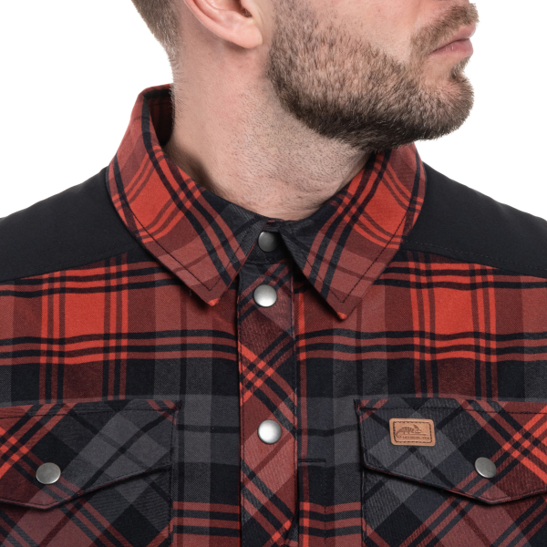 Сорочка Helikon Winter Warden Long Sleeve - Slate Crimson Plaid
