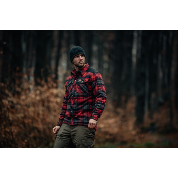 Сорочка Helikon Winter Warden Long Sleeve - Slate Crimson Plaid