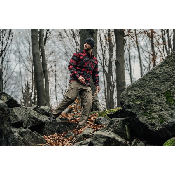 Сорочка Helikon Winter Warden Long Sleeve - Slate Crimson Plaid