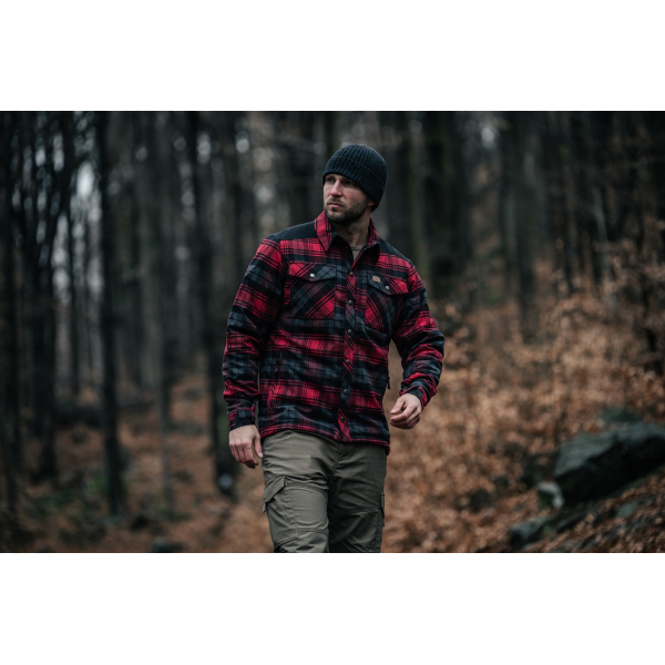 Сорочка Helikon Winter Warden Long Sleeve - Slate Crimson Plaid