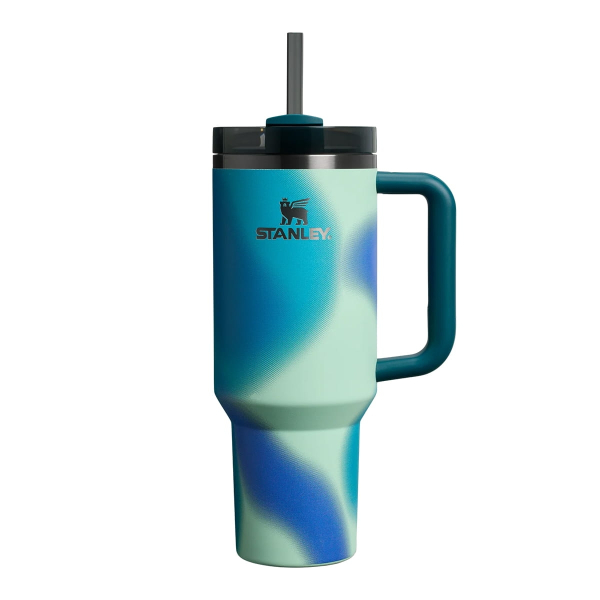 Термопляшка  STANLEY The Quencher H2.O FlowState Tumbler 1,18 л Колір - Coastal Teal Motion