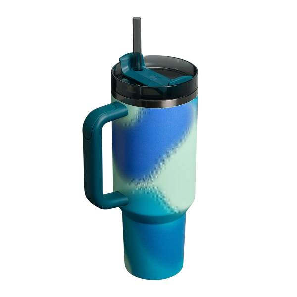 Термопляшка  STANLEY The Quencher H2.O FlowState Tumbler 1,18 л Колір - Coastal Teal Motion